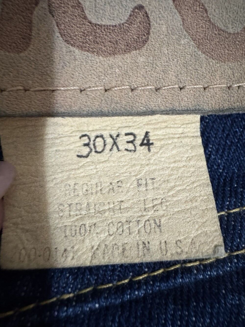 Deadstock Vintage 1980's LEE blue jeans NWT - Original Tags - Me's W30/L34